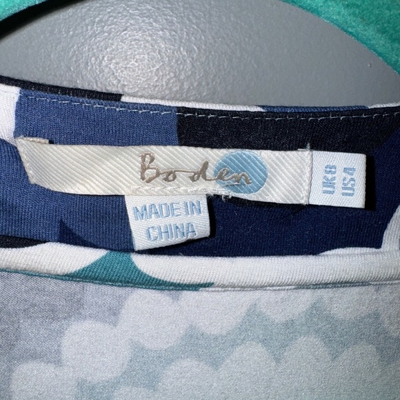 EUC Boden Jewel Bib V Neck Jersey Shift Dress Size 4 - Picture 2 of 6